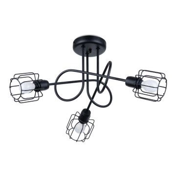 Taklampa på stång BELUCI 3xE14/40W/230V svart