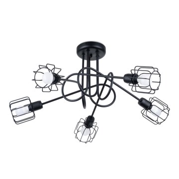 Taklampa på stång BELUCI 5xE14/40W/230V svart