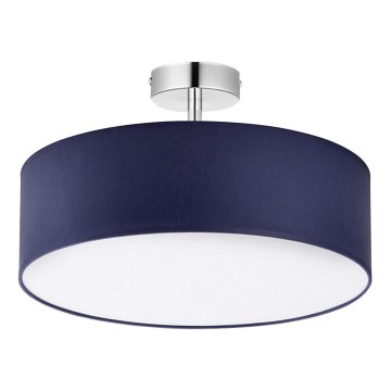 Taklampa på stång RONDO 4xE27/15W/230V Ø 40 cm blå