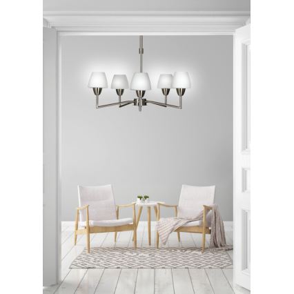 Taklampa på stång TOGO 5xG9/40W/230V mattkrom/vit