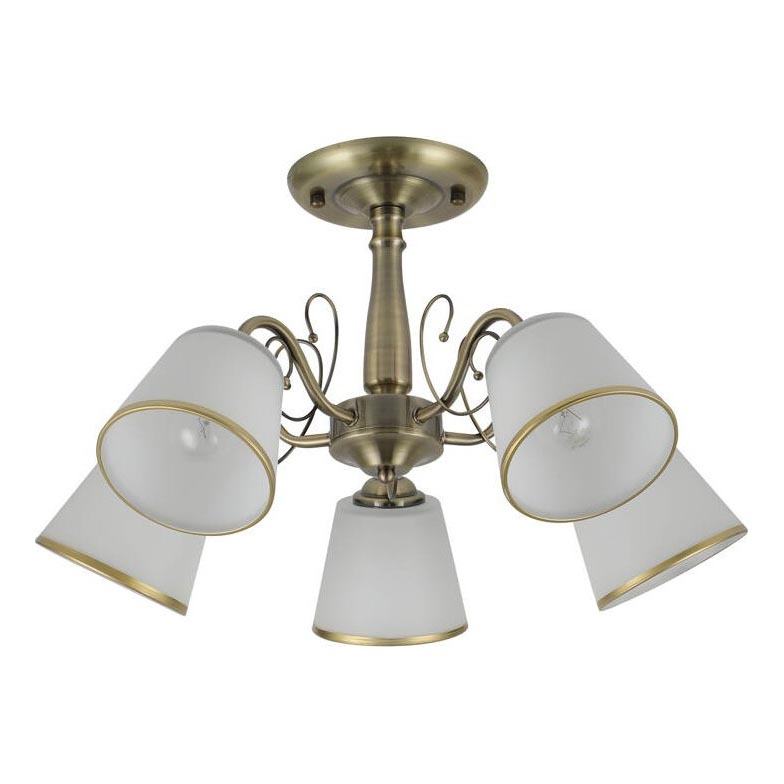 Taklampa på stänger LOSANNA 5xE14/40W/230V mässing