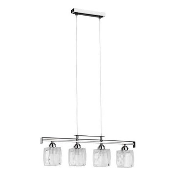 Taklampa på vajer ALMA 4xE14/10W/230V blank krom