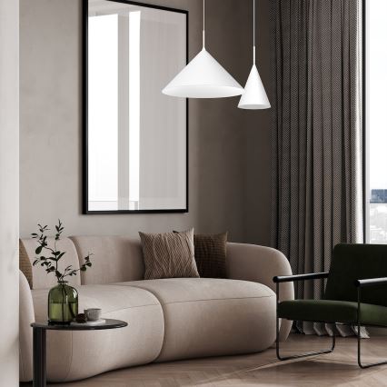 Taklampa på vajer CAPITAL 1xGX53/15W/230V Ø 46 cm vit