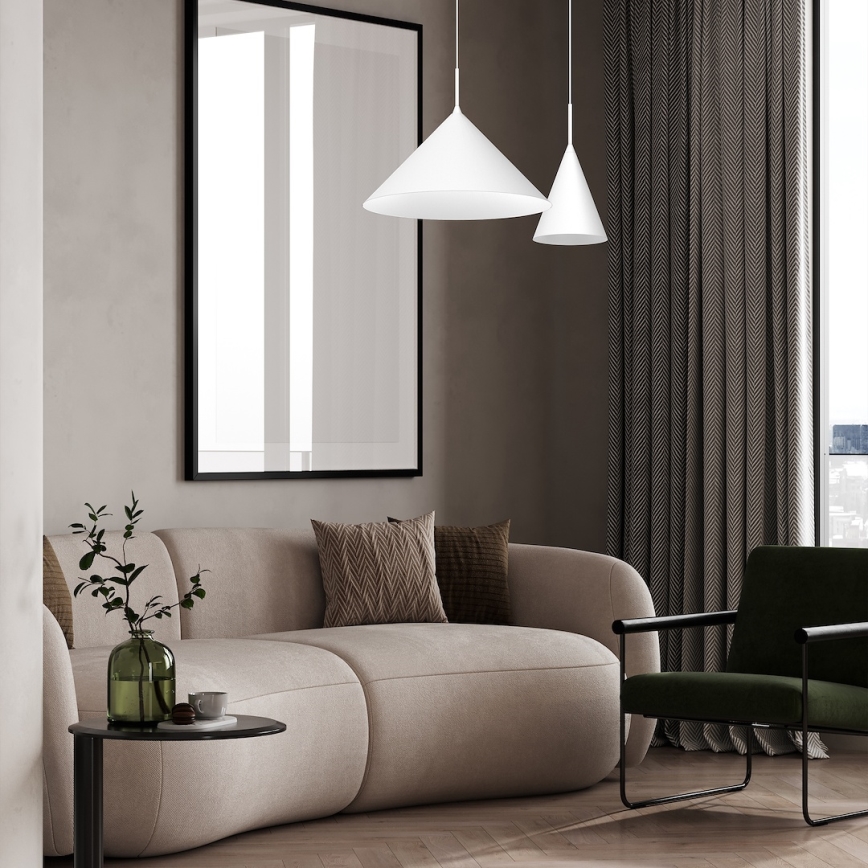 Taklampa på vajer CAPITAL 1xGX53/15W/230V Ø 46 cm vit