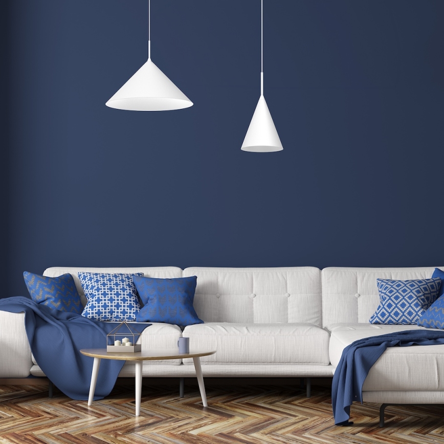 Taklampa på vajer CAPITAL 1xGX53/15W/230V Ø 46 cm vit