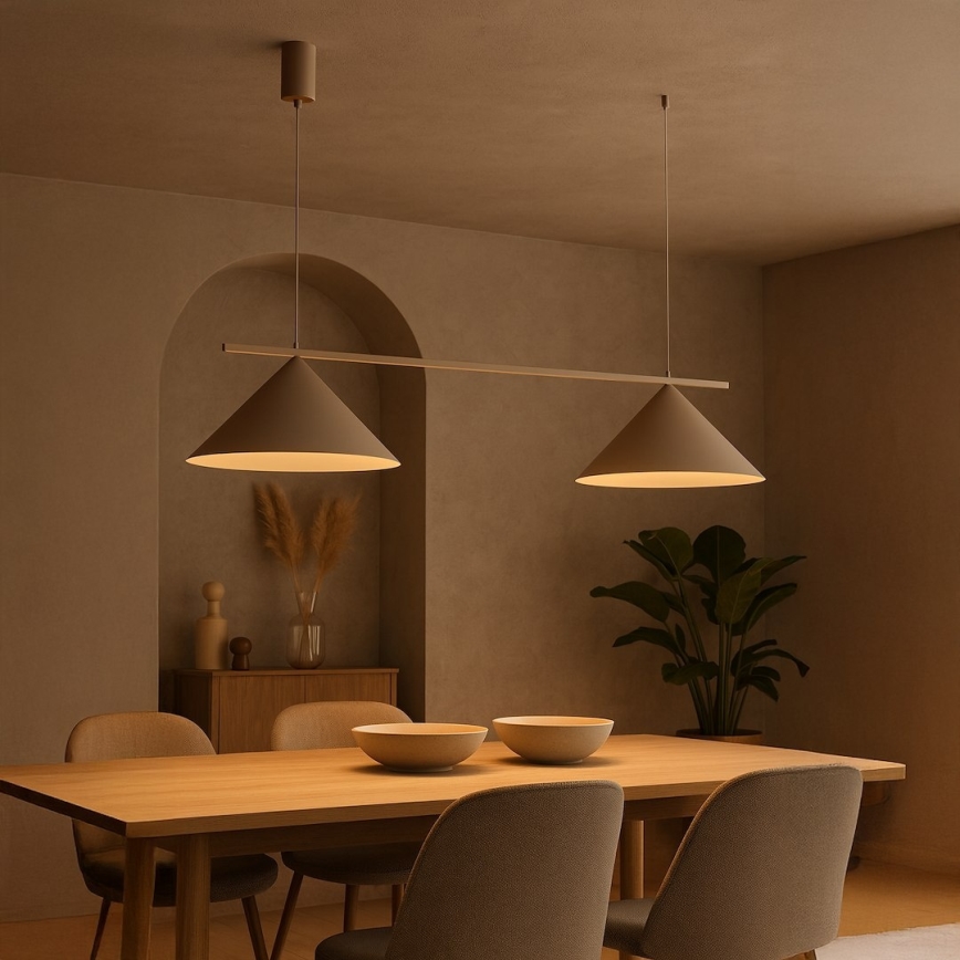 Taklampa på vajer CAPITAL 2xGX53/15W/230V taupe