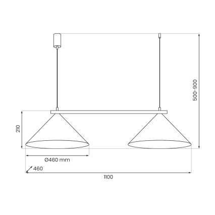 Taklampa på vajer CAPITAL 2xGX53/15W/230V taupe
