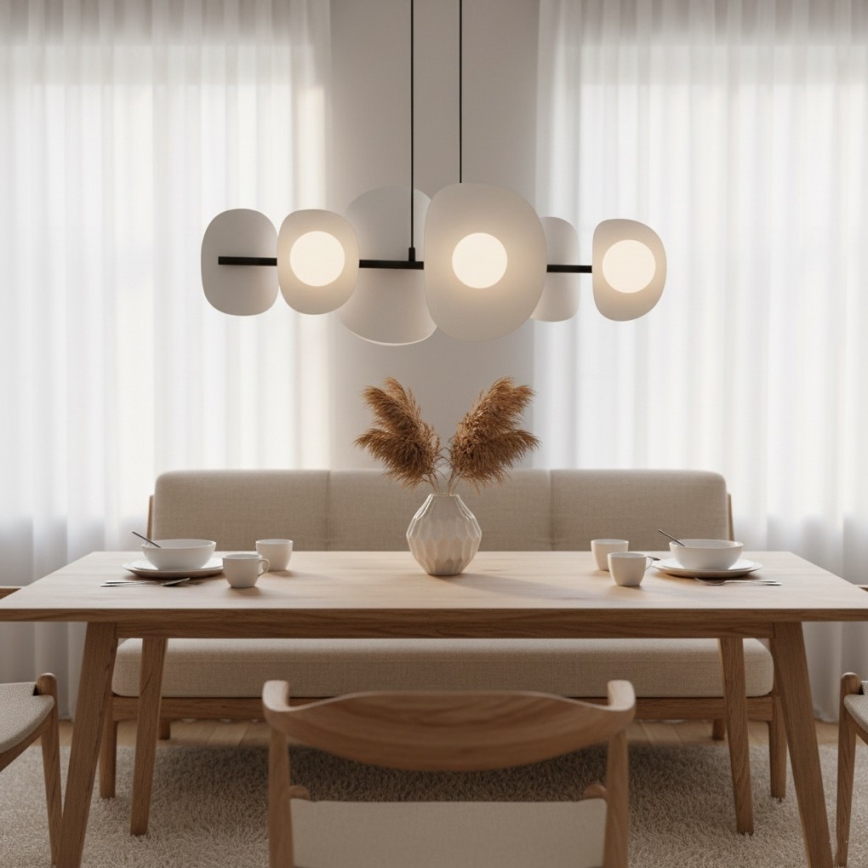 Taklampa på vajer ELEMENTI 6xG9/8W/230V grå