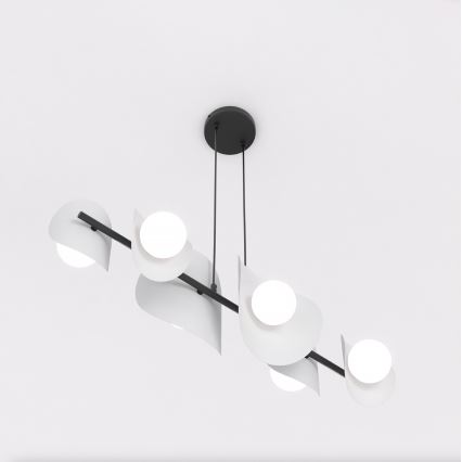 Taklampa på vajer ELEMENTI 6xG9/8W/230V grå