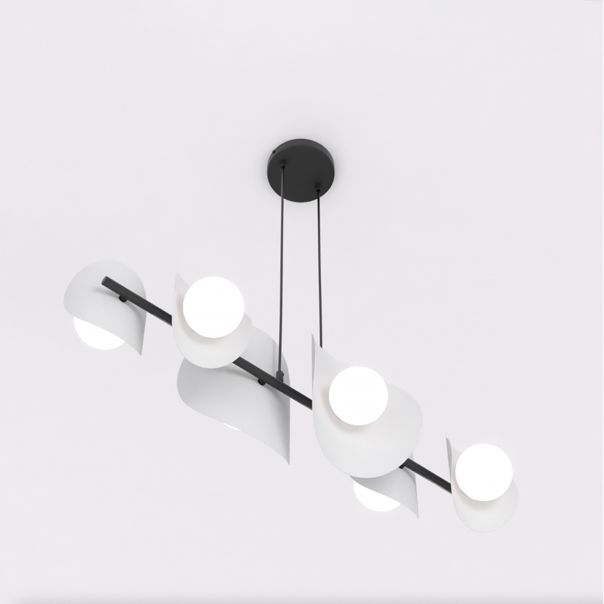 Taklampa på vajer ELEMENTI 6xG9/8W/230V grå