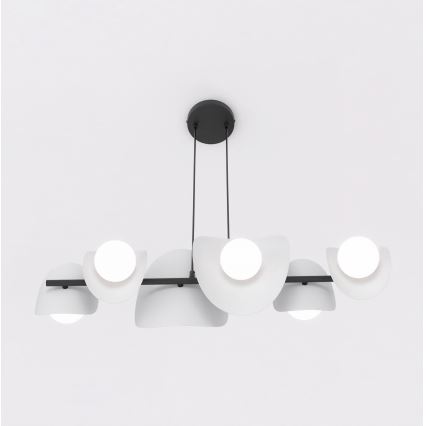 Taklampa på vajer ELEMENTI 6xG9/8W/230V grå