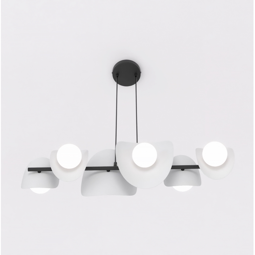 Taklampa på vajer ELEMENTI 6xG9/8W/230V grå