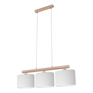 Taklampa på vajer MERCEDES 3xE27/40W/230V vit/ek