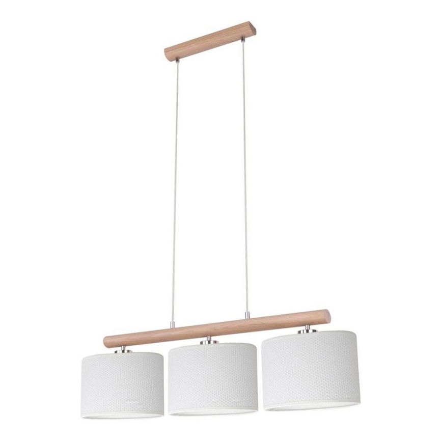 Taklampa på vajer MERCEDES 3xE27/40W/230V vit/ek