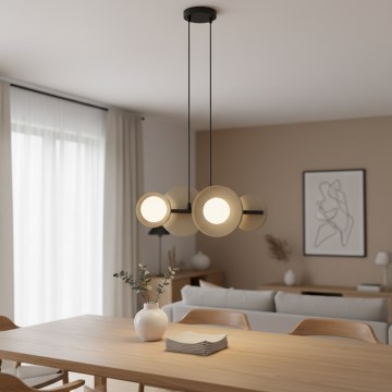 Taklampa på vajer MODEL 4xG9/8W/230V beige