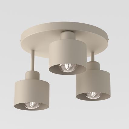 Taklampa PARKLA 3xE27/15W/230V beige