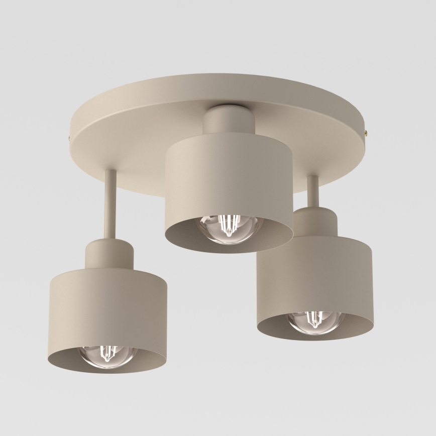 Taklampa PARKLA 3xE27/15W/230V beige