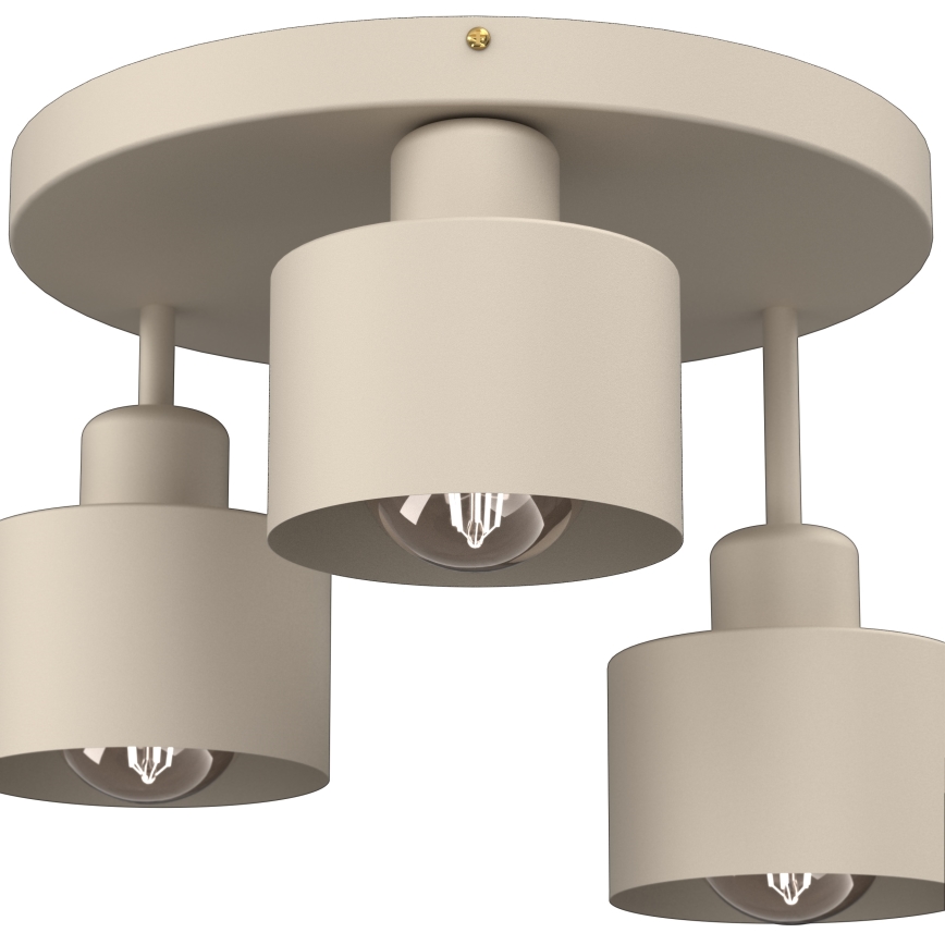 Taklampa PARKLA 3xE27/15W/230V beige