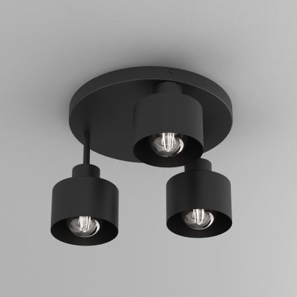 Taklampa PARKLA 3xE27/15W/230V svart