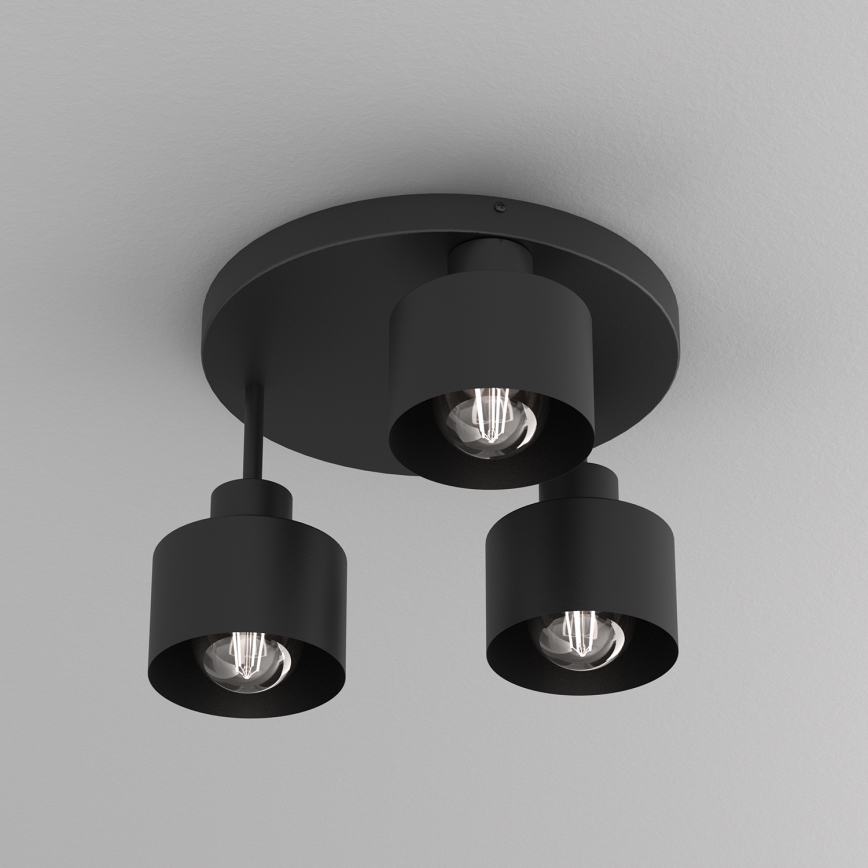 Taklampa PARKLA 3xE27/15W/230V svart