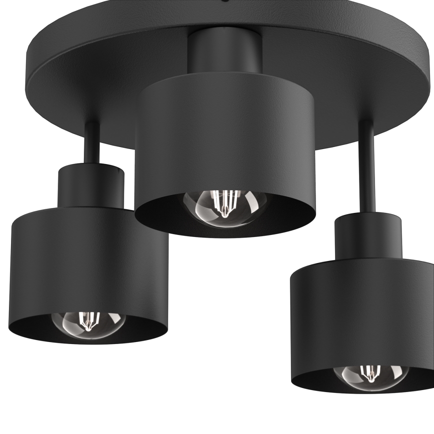 Taklampa PARKLA 3xE27/15W/230V svart