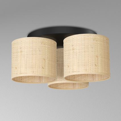 Taklampa RATTAN 3xE27/60W/230V rotting