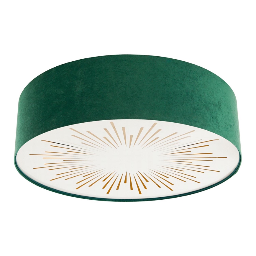 Taklampa RAYS 2xE27/60W/230V diameter 60 cm grön