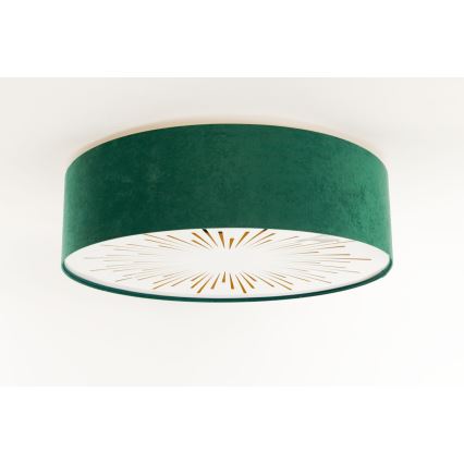 Taklampa RAYS 2xE27/60W/230V diameter 60 cm grön