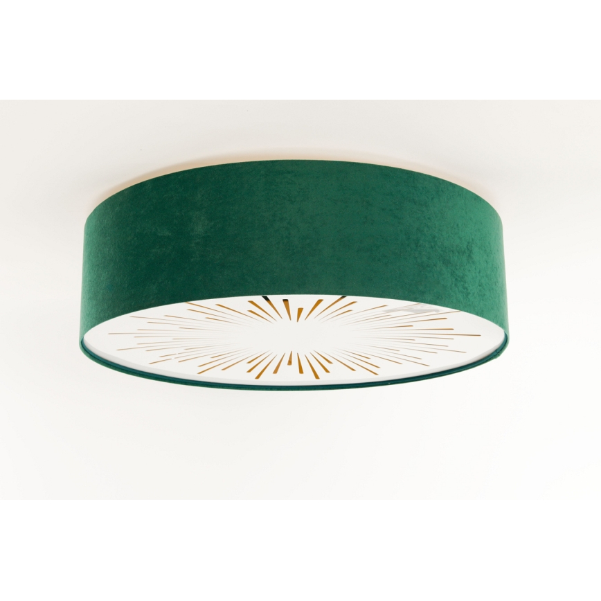 Taklampa RAYS 2xE27/60W/230V diameter 60 cm grön
