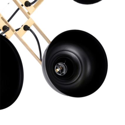 Taklampa på kabel RENO 4xE27/40W/230V svart/brun
