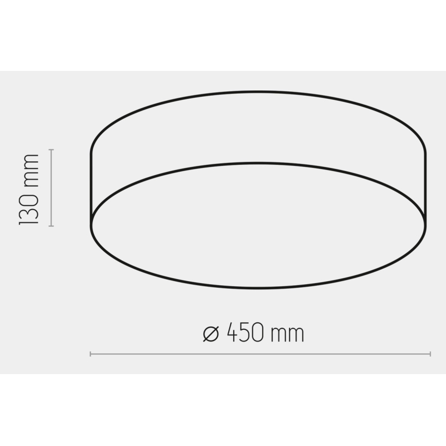 Taklampa  RONDO 4xE27/15W/230V d. 45 cm grå