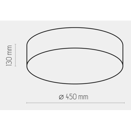 Taklampa  RONDO 4xE27/15W/230V d. 45 cm svart 