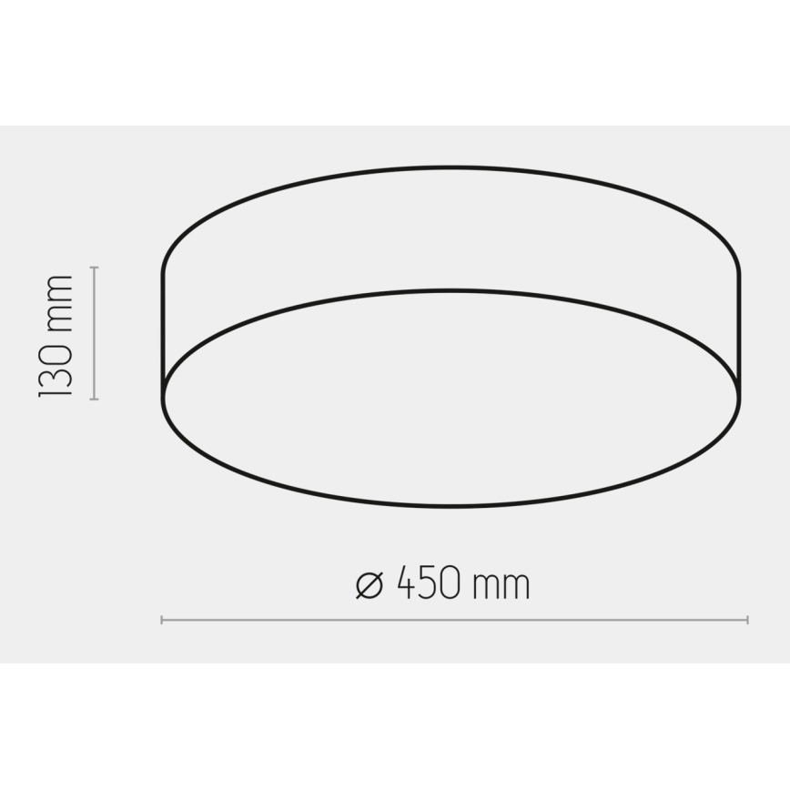Taklampa  RONDO 4xE27/15W/230V d. 45 cm vit