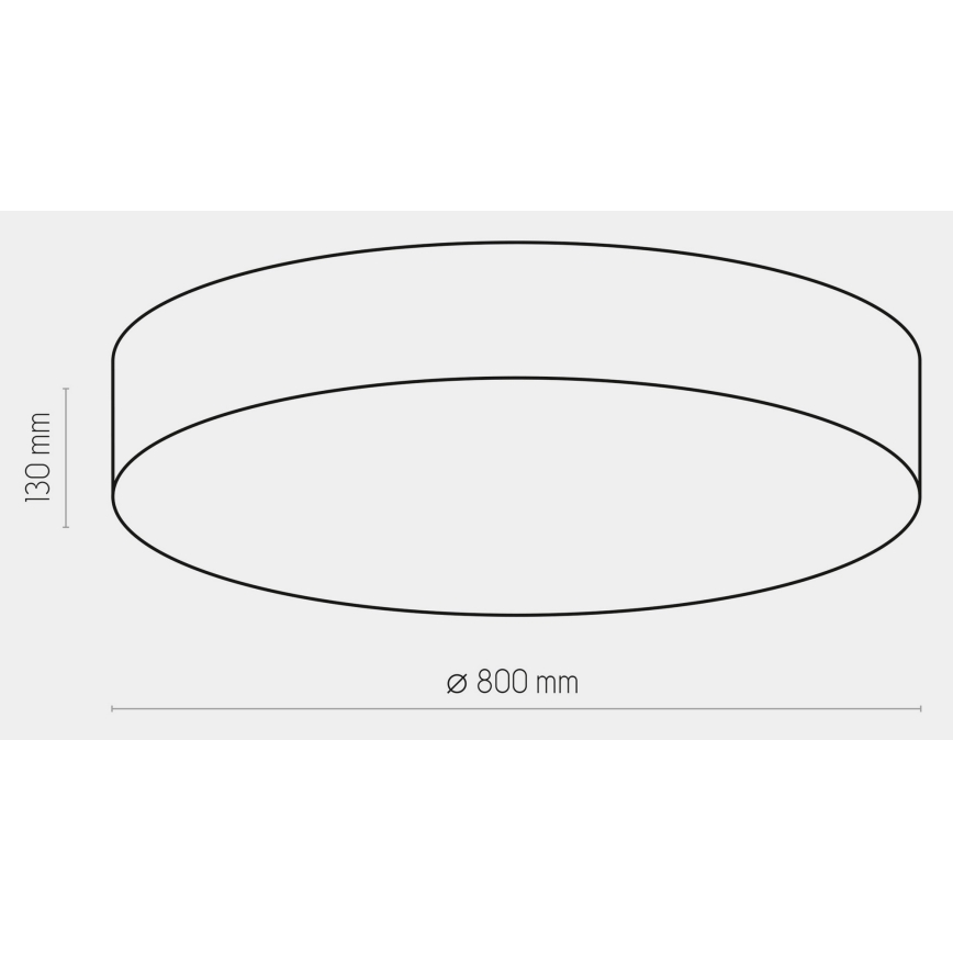 Taklampa  RONDO 6xE27/15W/230V d. 80 cm grå