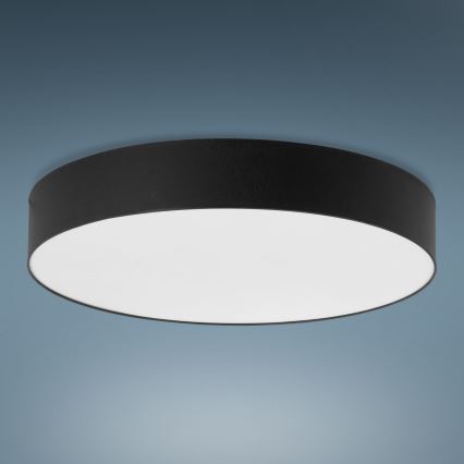Taklampa  RONDO 6xE27/15W/230V d. 80 cm svart