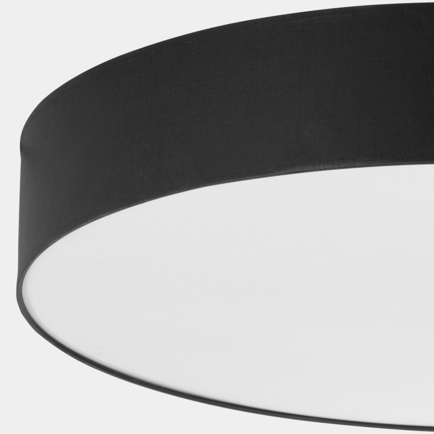 Taklampa  RONDO 6xE27/15W/230V d. 80 cm svart