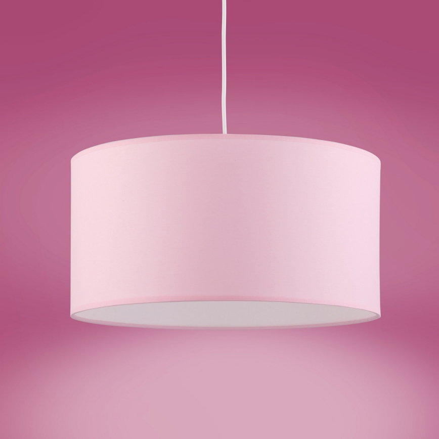 Taklampa på kabel RONDO KIDS 1xE27/15W/230V rosa