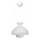 Taklampa SALVA 1xE27/15W/230V vit