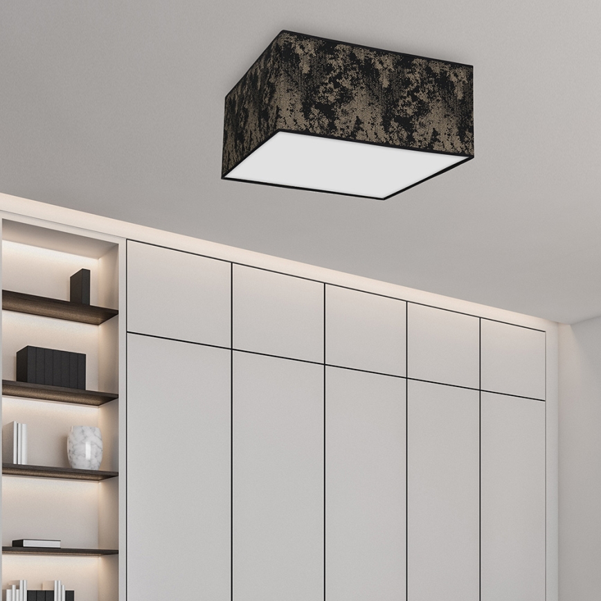 Taklampa  SATINO 2xE27/60W/230V svart /gold