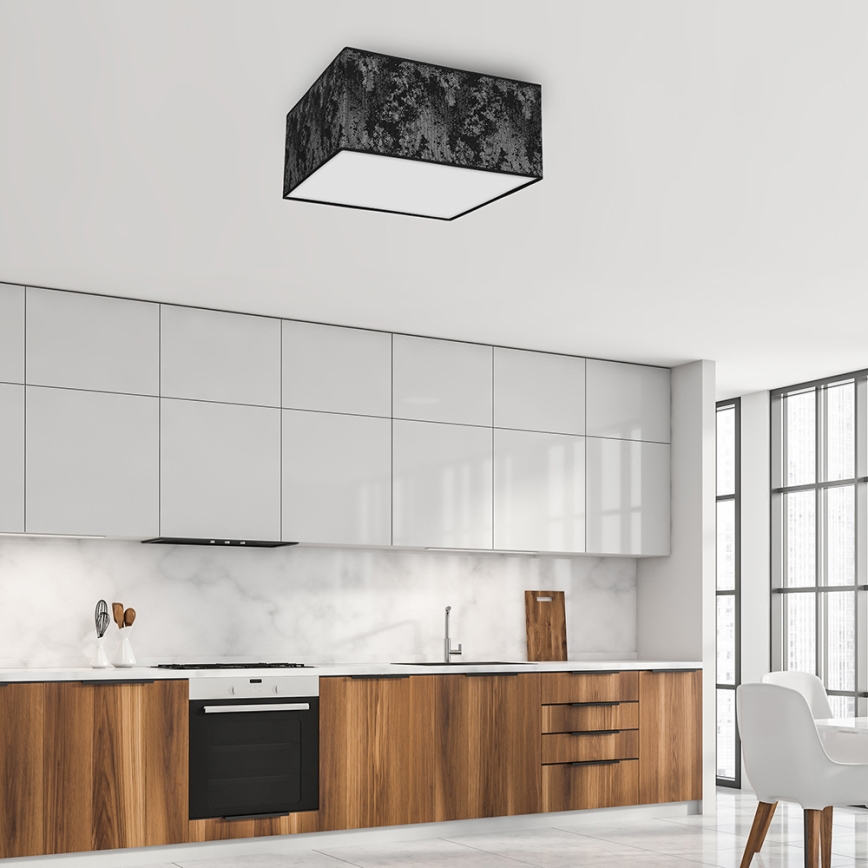 Taklampa  SATINO 2xE27/60W/230V svart /grå