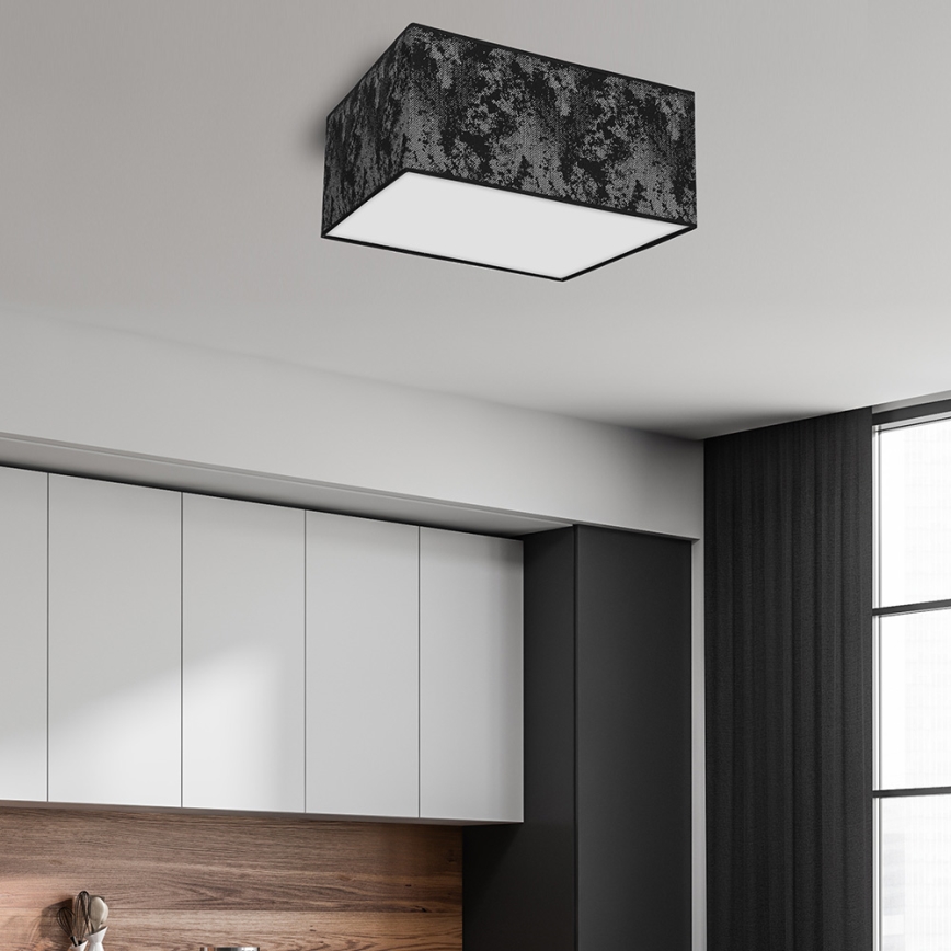 Taklampa  SATINO 2xE27/60W/230V svart /grå