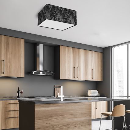 Taklampa  SATINO 2xE27/60W/230V svart /grå