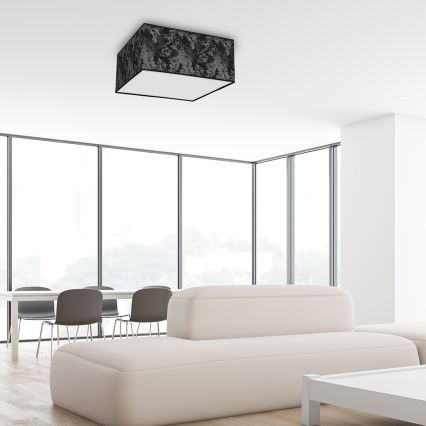 Taklampa  SATINO 2xE27/60W/230V svart /grå