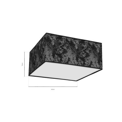 Taklampa  SATINO 2xE27/60W/230V svart /grå