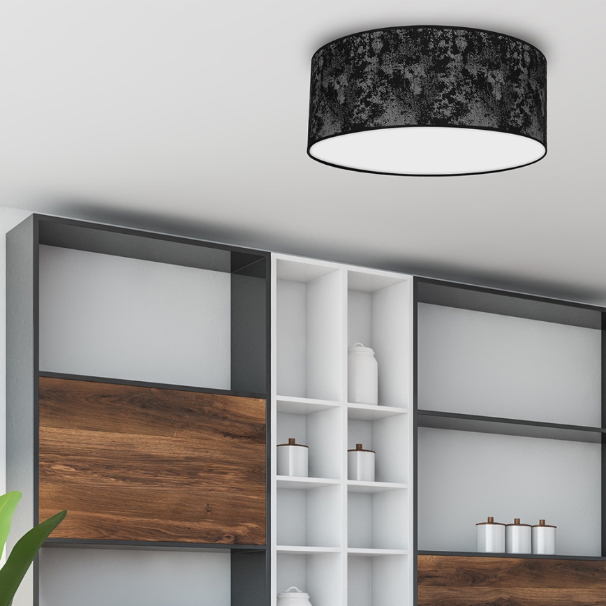 Taklampa  SATINO 2xE27/60W/230V svart /grå