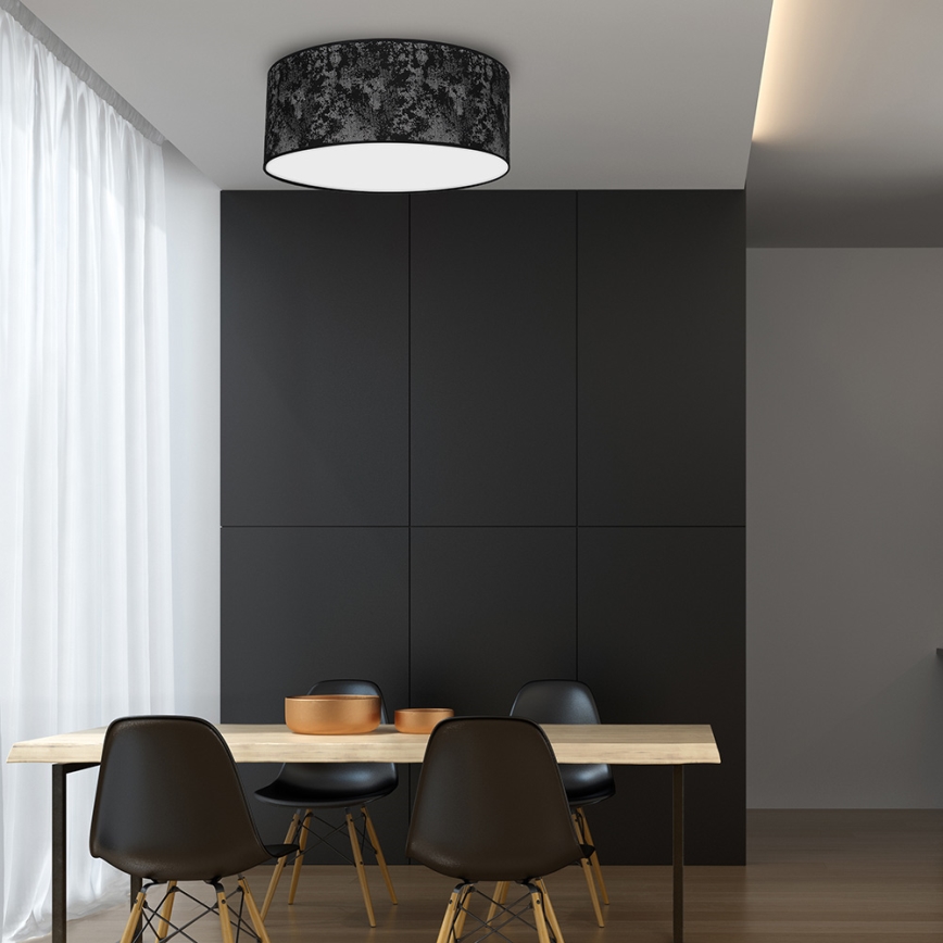 Taklampa  SATINO 2xE27/60W/230V svart /grå
