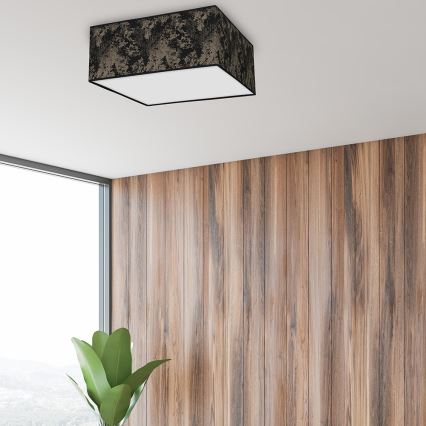 Taklampa  SATINO 3xE27/60W/230V svart /gold