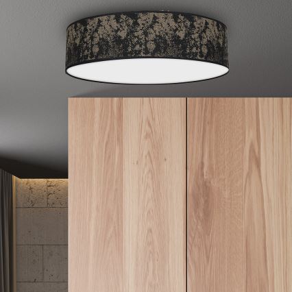 Taklampa  SATINO 3xE27/60W/230V svart /gold
