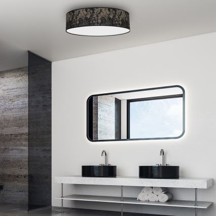 Taklampa  SATINO 3xE27/60W/230V svart /gold