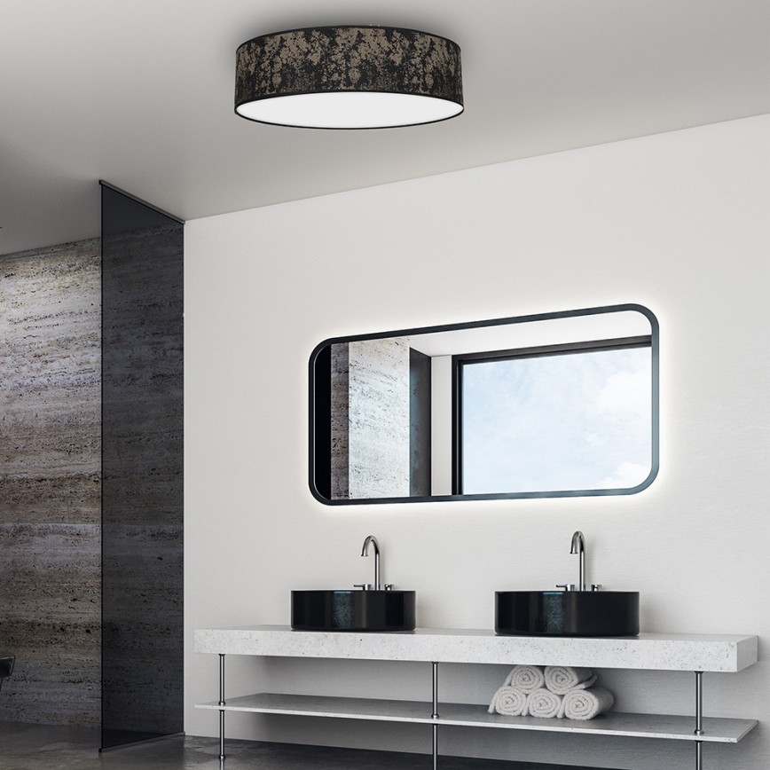 Taklampa  SATINO 3xE27/60W/230V svart /gold